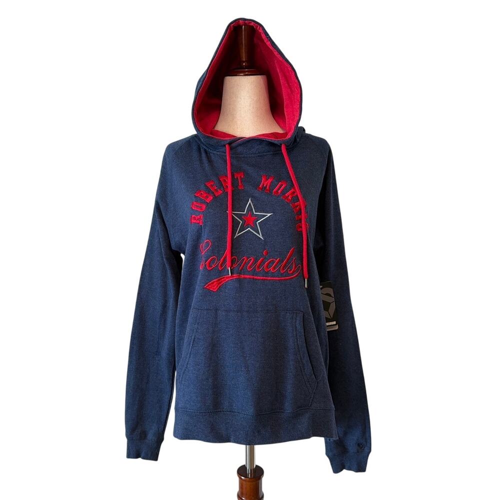 NWT Colosseum Robert Morris Colonials Women’s Hoodie, Women's Medium, Navy Red